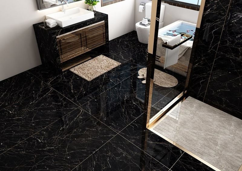 Arcadia Nero &mdash; Marble-Look Tile